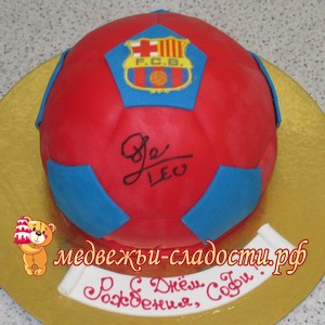 Торт Барселона (торт в виде эмблемы клуба)